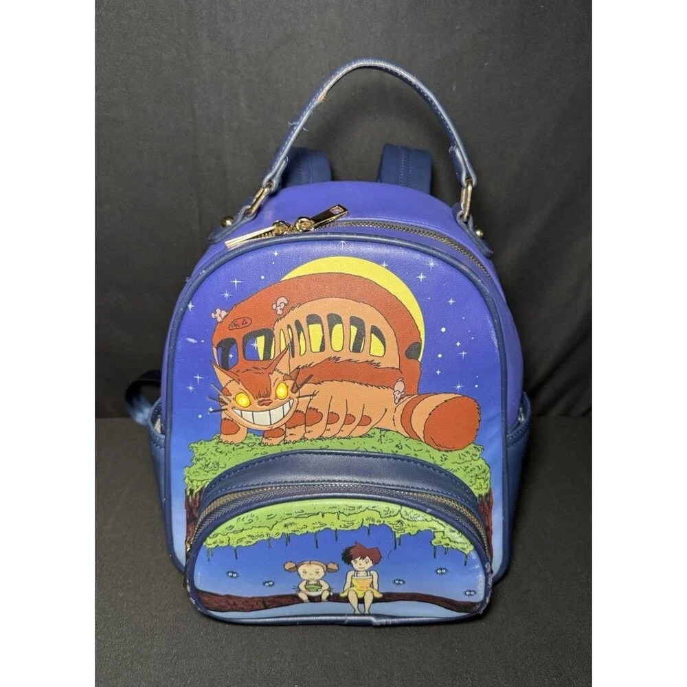 Studio Ghibli Light up My Neighbor Totoro Cat Bus Mini Backpack Anime